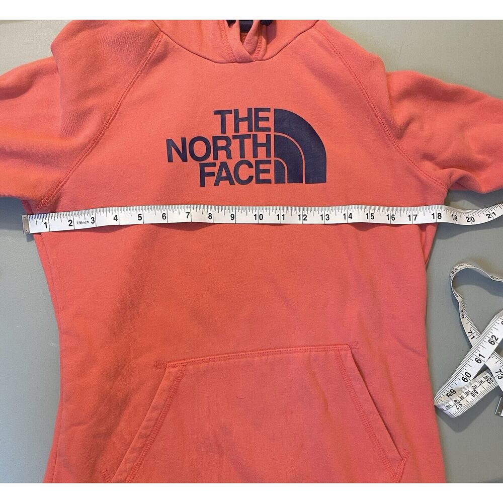 North Face Hoodie Womens Coral Salmon Pullover Sweatshirt size Medium - Picture 6 of 7